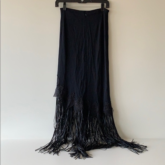 Jiki Monte Carlo Creations | Long Fringed Skirt - Picture 2 of 8
